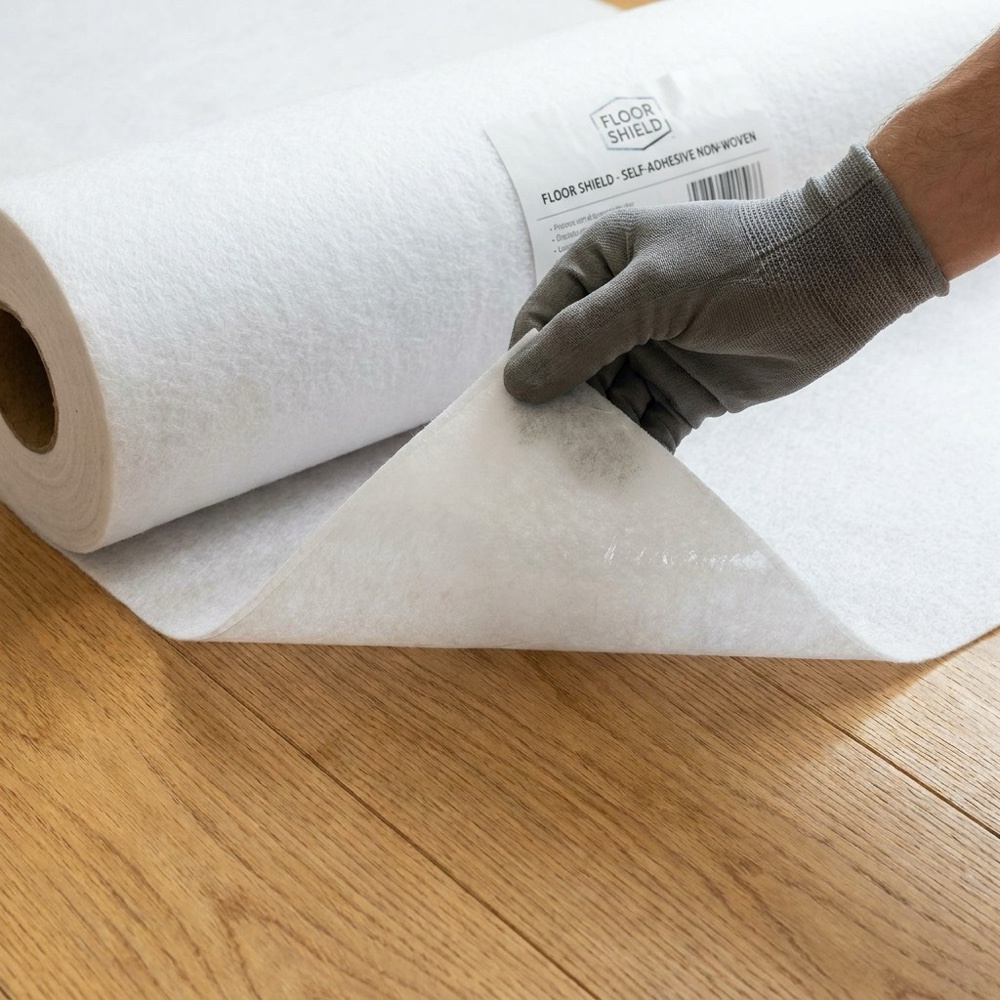 Self Adhesive Floor Protection Fleece Waterproof Tear Resistant Roll